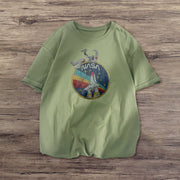 Astronaut retro print fashion T-shirt