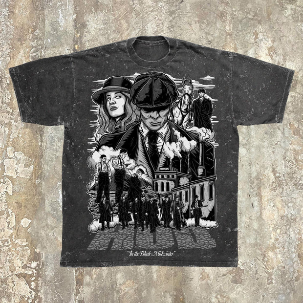 Brick Robber Casual Street Vintage Wash T-Shirt