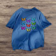 Little Butterfly Retro Casual Short Sleeve T-Shirt