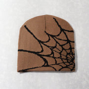 Spider web Y2K jacquard hat for men and women