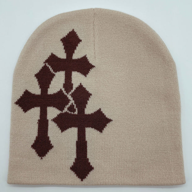 Cross Jacquard Hat for Men and Women