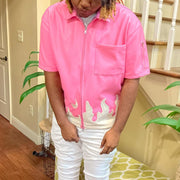 Fashionable personalized zipper lapel shirt