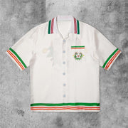 Fashion striped coconut print art shirt