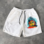Coconut palm print swim shorts
