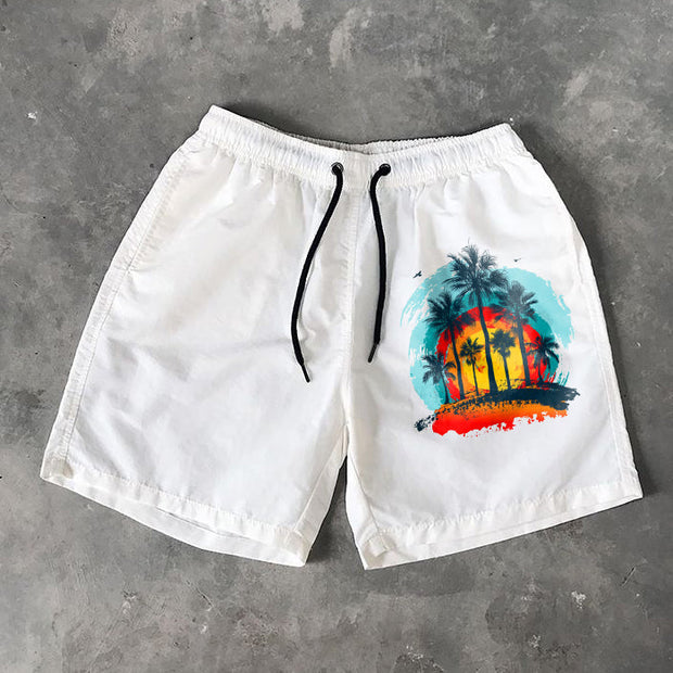 Coconut palm print swim shorts