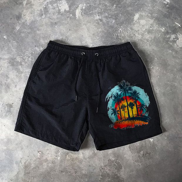Coconut palm print swim shorts