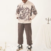 Casual sports retro fashion lapel jacket