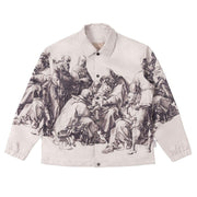 Casual sports retro fashion lapel jacket