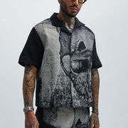 Street Skull Tapestry Shirt Jacket