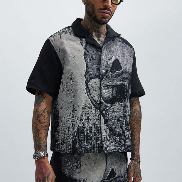 Street Skull Tapestry Shirt Jacket
