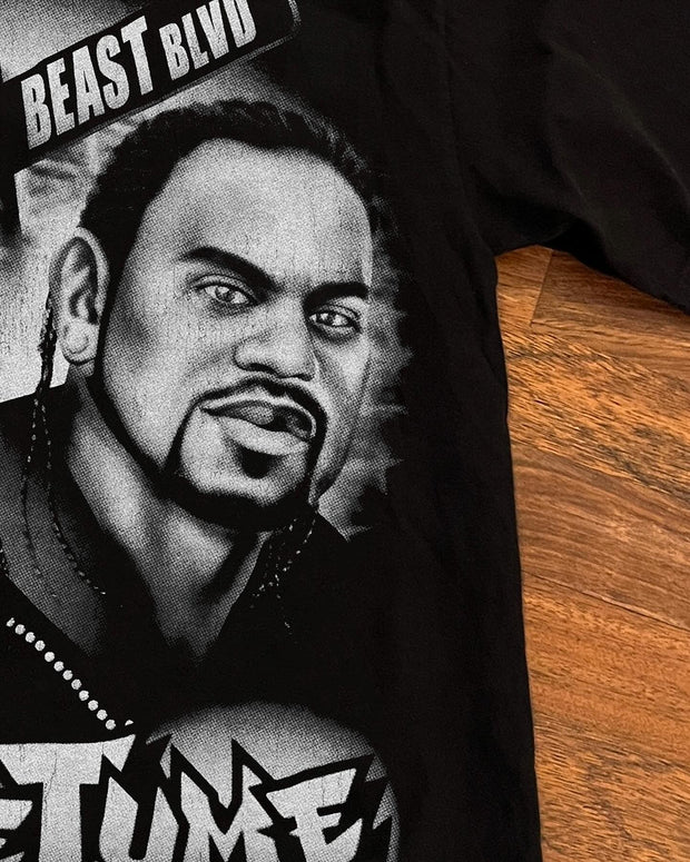 Crime Tyme Casual Street Wrestling Print T-Shirt