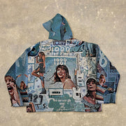 Fashion Girls Print Long Sleeve Hoodies