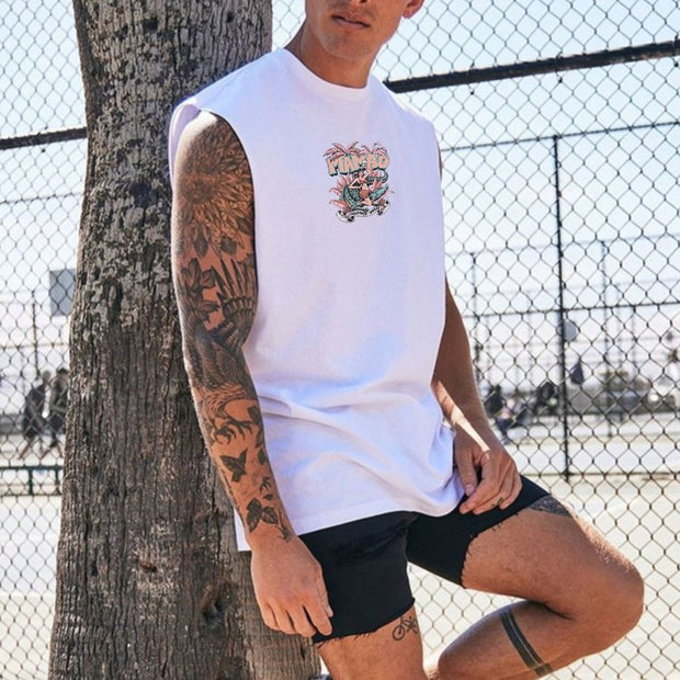 Coconut Graphic Print Vest