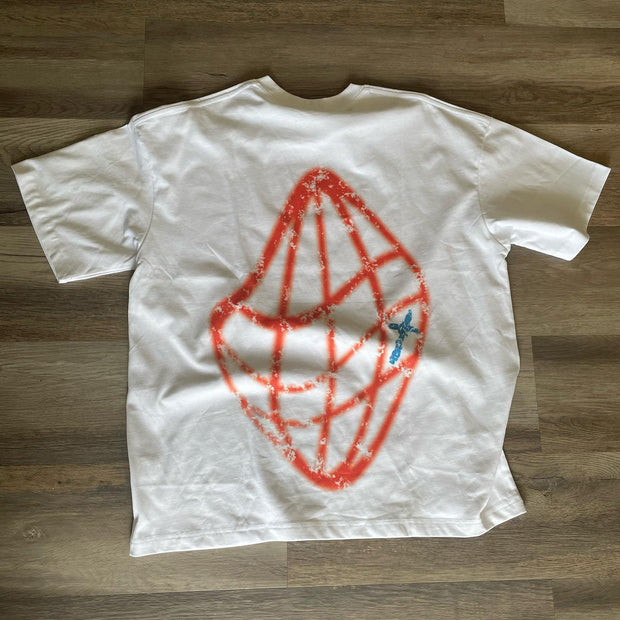 Fashionable casual round neck printed T-shirt