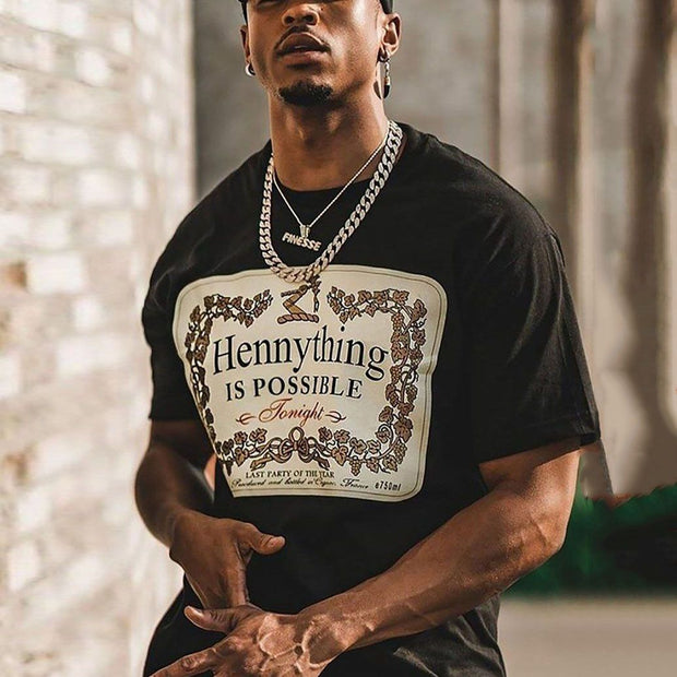 Retro fashion print round neck short sleeve top