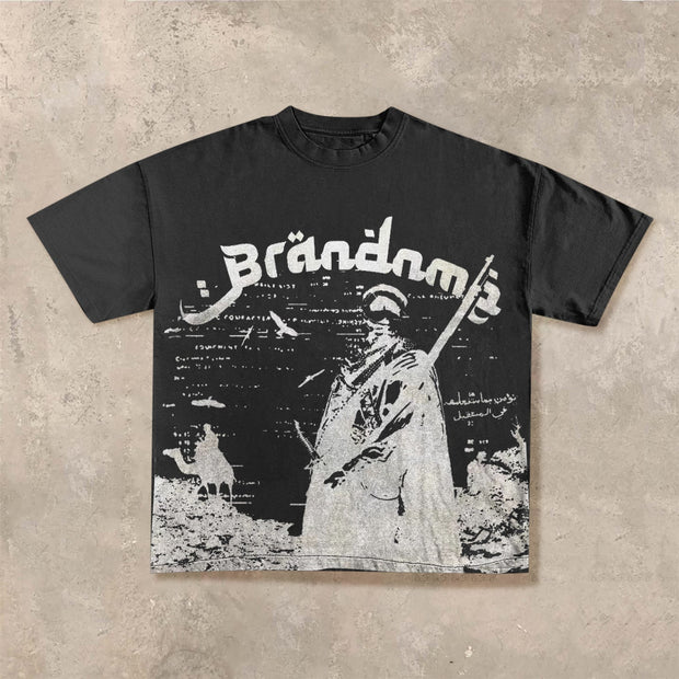 Fashionable personalized printed loose T-shirt