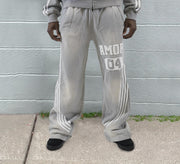 Fashion stripe print casual trousers
