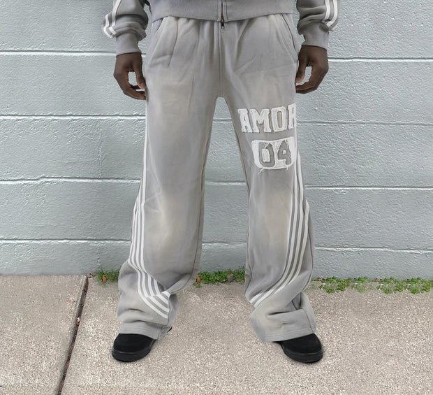 Fashion stripe print casual trousers