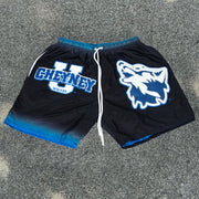 Gray Wolf Patch Casual Street Shorts