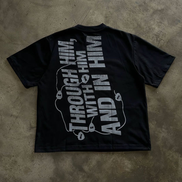 Fashion God Did Print Short Sleeve T-Shirt