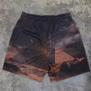 Art Print Casual Loose Street Shorts