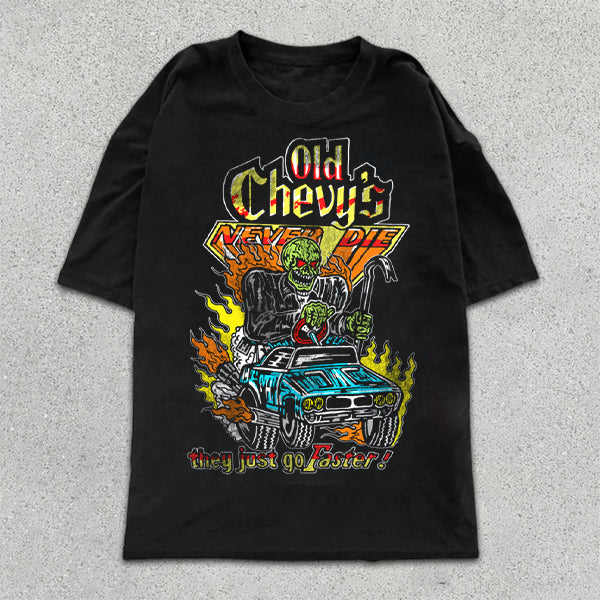 Skull Graphic Print Short Sleeve T-Shirt