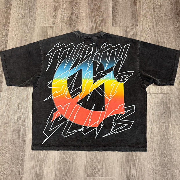 Skull surfboard print T-shirt