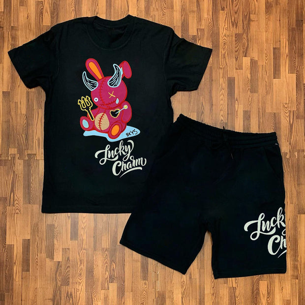 Fashion College Style Cartoon Loose Short Sleeve Suit