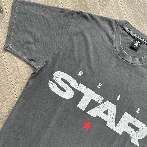 Preppy Short Sleeve Round Neck Loose T-Shirt