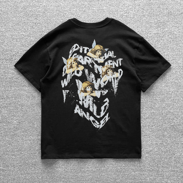 Angel Print Short Sleeve T-Shirt