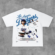 No.8 Sports Player Print Short Sleeve T-Shirt