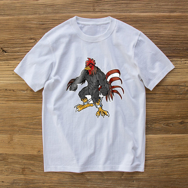 Fashion cartoon tide brand printed short-sleeved T-shirt