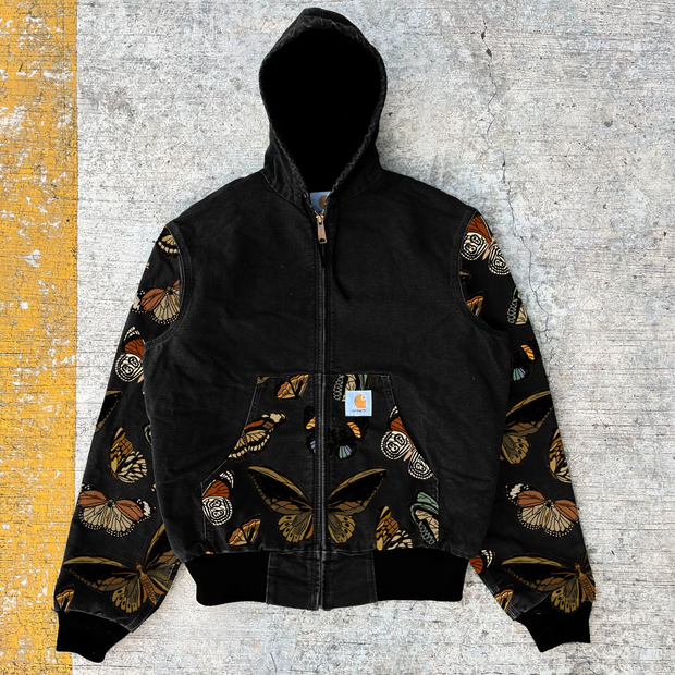 Vintage distressed butterfly zipper jacket