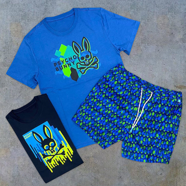 Casual Rabbit Print T-Shirt Shorts Two-Piece Set