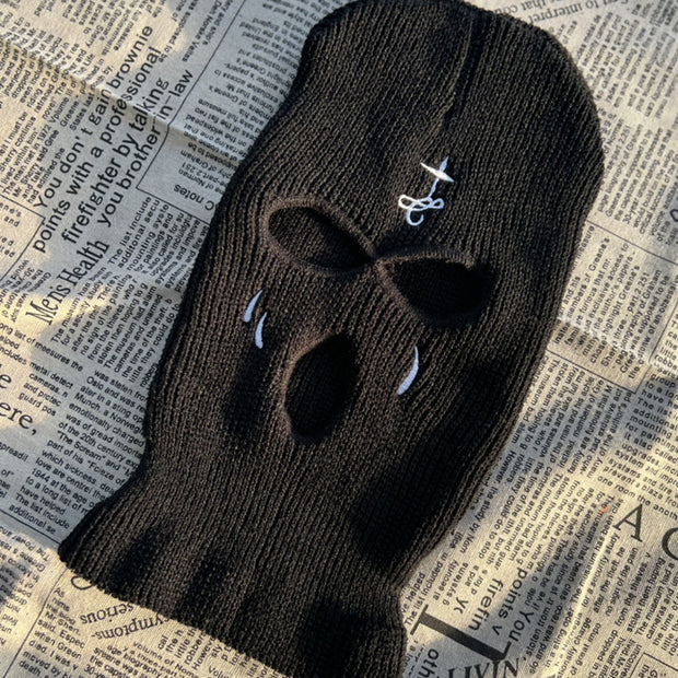 Funny CS Embroidered Knit Hat Headgear