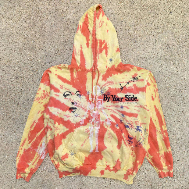 Personalized fashion tie-dye printed long-sleeved hoodie