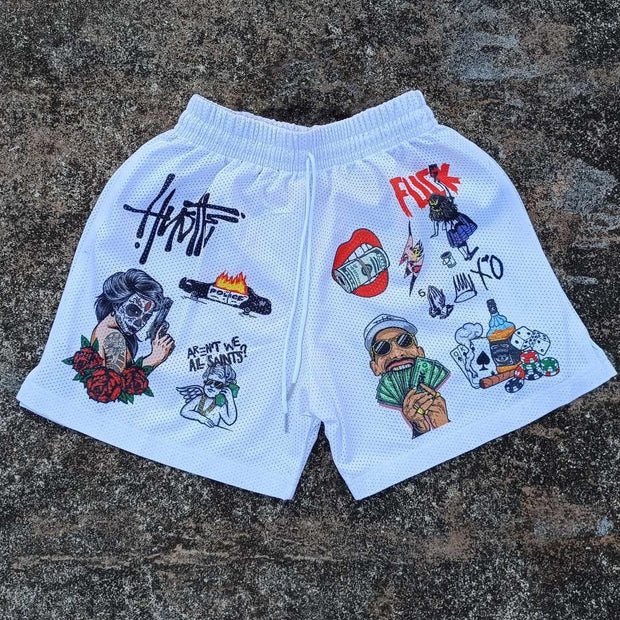 Casual Street Hip-Hop Sports Mesh Shorts