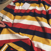 American striped loose short sleeve T-shirt