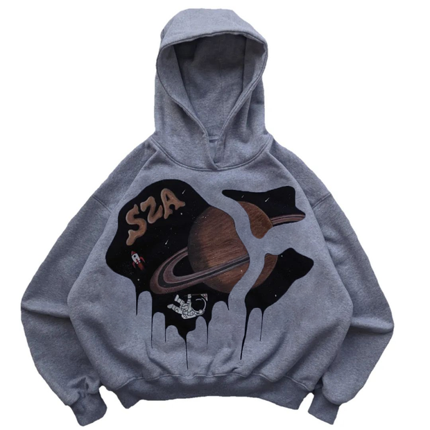 Retro Universe Print Hoodie