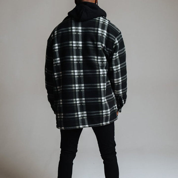 Casual plaid shirt jacket