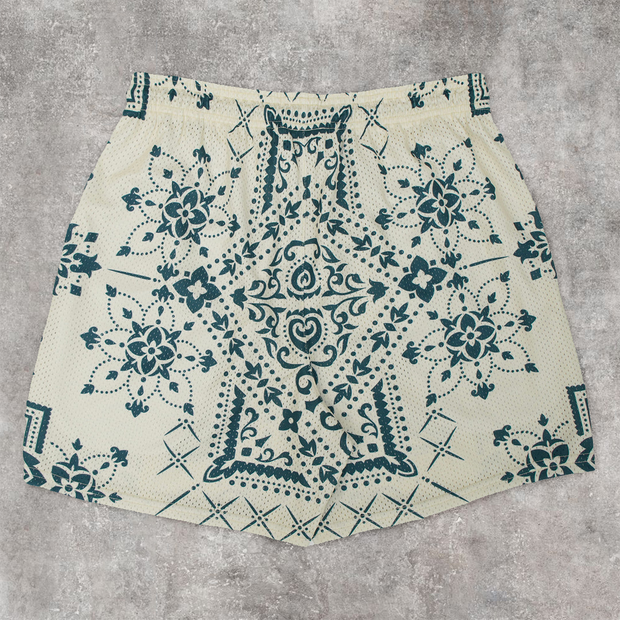 Cashew Blossom Fashion Casual Mesh Shorts