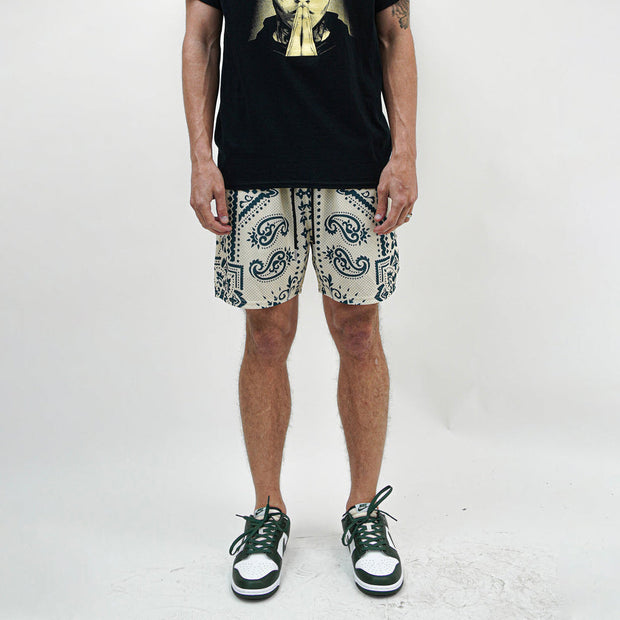 Cashew Blossom Fashion Casual Mesh Shorts