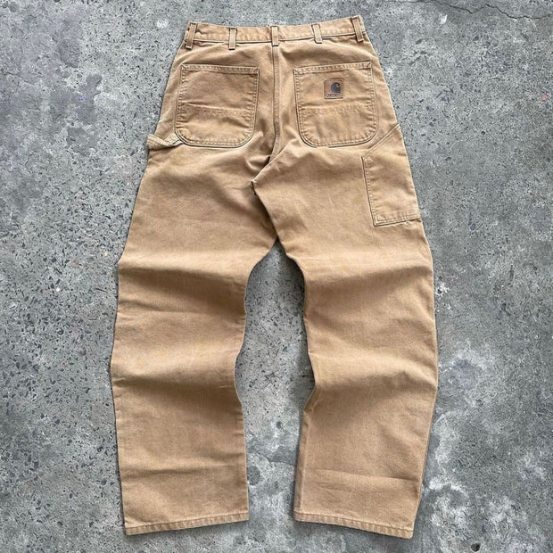 Fashion Solid Color Multi-Pocket Pants