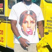 Britney Spears Print Short Sleeve T-Shirt