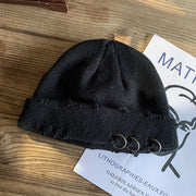 Trendy retro ripped knitted hat to keep warm