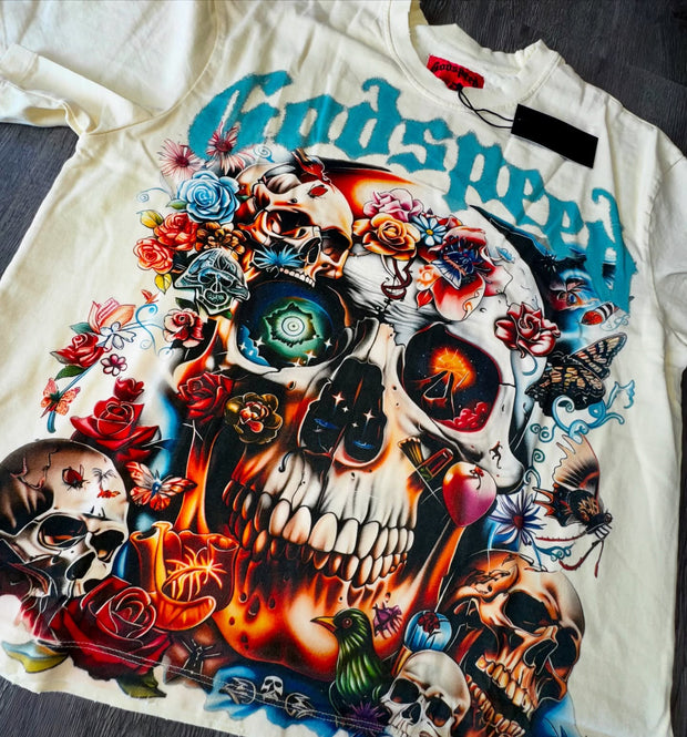 Skull graphic print T-shirt