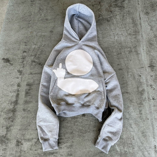 F*ck Cartoon Print Long Sleeve Hoodies
