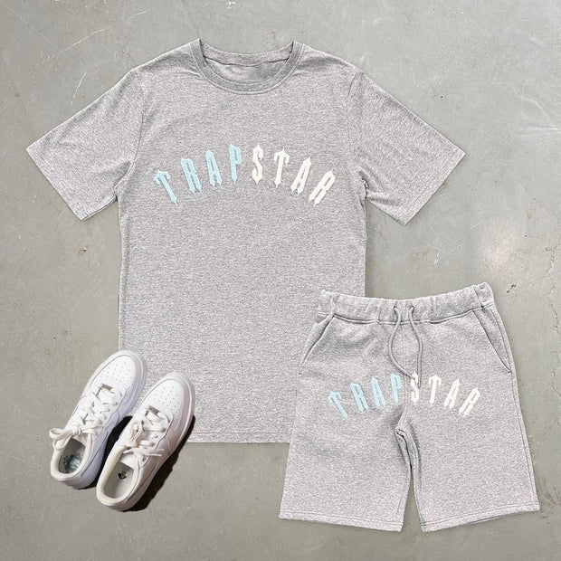 Trapstar Letters Print T-Shirt Shorts Two Piece Set