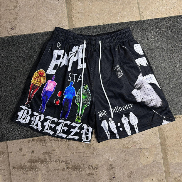 Rap Casual Street Mesh Shorts