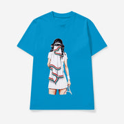 Personality girl pattern street short-sleeved T-shirt